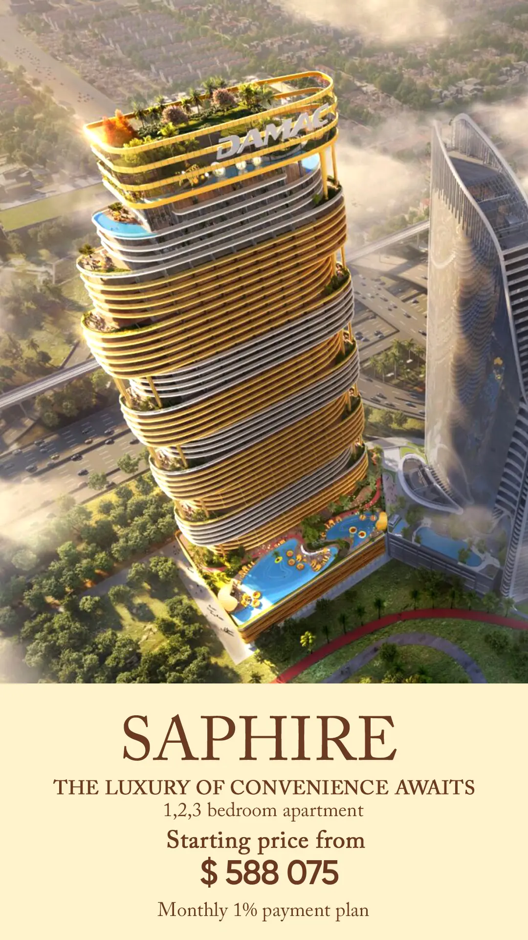 Креатив: проект Saphire от DAMAC, Дубай